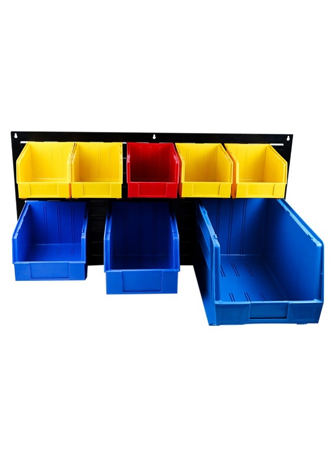 صناعات بلاستيكا ذ.م.م. Wall-Mount Storage Bin - Stackable Storage Box for Garage & Workshop Heavy Duty Plastic Parts Organizer, Stackable Utility Storage Box (Blue, 30x21x16cm) - Image 2